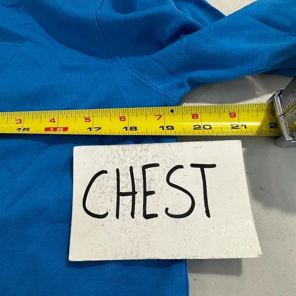 LL Bean Kids Girls XL 18 Blue Cotton Long Sleeve‎ Turtleneck Top Layering Basic